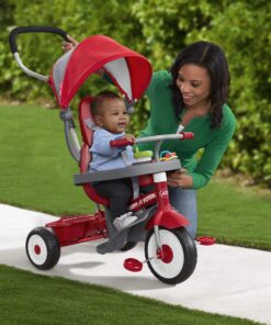 4-in-1 Stroll 'N Trike, Red Toddler Tricycle for Ages 1 Year -5 Years, 19.88" x 35.04" x 40.75" Classic 37 91vAJUZ7leL