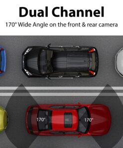 Rexing V1P 3rd Generation Dual 1080p Full HD Front and Rear 170 Degree Wide Angle Wi-Fi Car Dash Cam with Supercapacitor, 2.4" LCD Screen, G-Sensor, Loop Recording, Mobile App V1P Gen3 24 91vFv6JNKL