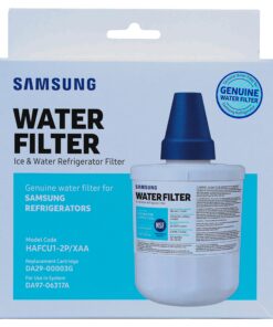 SAMSUNG Genuine Filters for Refrigerator Water and Ice, Carbon Block Filtration for Clean, Clear Drinking Water, DA29-00003G, 2 Pack 15 91vHtnU6pmL