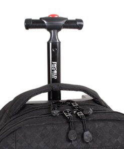 J World New York Sundance Rolling Backpack Girl Boy Roller Bookbag, Argyle Black, 20 Inch 10 91vNGMKNYyL