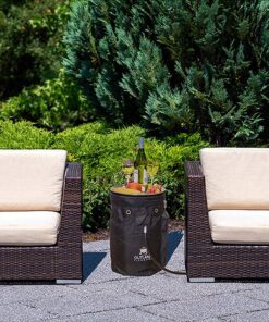 Outland Living Firebowl UV and Weather Resistant 740 Propane Gas Tank Cover with Stable Tabletop Feature, Fits Standard 20 lb Tank Cylinder, Ventilated with Storage Pocket Cover + Tabletop Black 19 91vOtDoBUAL