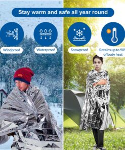 Primacare HB-10 Emergency Foil Mylar Thermal Blanket (Pack of 10), 52" Length x 84" Width, Silver 22 91vQEgeqJgL