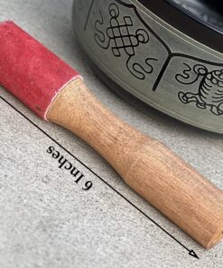 Tibetan Easy Play Hard Wood Singing Bowl Leather-Wrapped Striker, Mallet Red 10 91vUU9TAJL