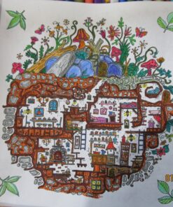 Secret Village - A Coloring Book Adventure: Beyond the Garden Gate, Beneath the Forest Floor, Among the Hollow Trees - A Mystery Endures! (Purse Sized ... & Inspirational for Ages 9 to Adult) 47 91vUu8dhgwL 1