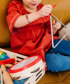 Melissa & Doug Band-in-a-Box Clap! Clang! Tap! - 10-Piece Musical Instrument Set - Kids Musical Instruments, Wooden Percussion Instruments For Toddlers And Kids Ages 3+ English Only 28 91vYFZ5BYGL