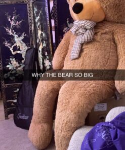 Joyfay 78" Giant Teddy Bear Huge 6.5 feet Stuffed Teddy Bear Soft Toy Valentine's Big Gift (Brown) Brown 33 91vYqYjz jL