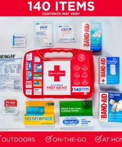 Alternative view of Johnson & Johnson All-Purpose Portable Compact First Aid Kit for Minor Cuts, Scrapes, Sprains & Burns, Ideal for Home, Car, Travel and Outdoor Emergencies, 140 Pieces Original Version 140 Piece Set
