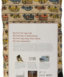 Urban Infant Tot Cot Kids Nap Mat - Toddler Preschool Daycare Bedding Cover with Blanket and Pillow - Traffic 30 91vcTPzuL