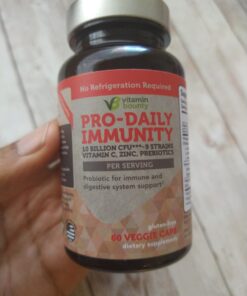 Vitamin Bounty Pro-Daily Immunity Probiotic - 10 Billion CFU Blend, Zinc & Vitamin C for Digestive Health, Immune Support Prebioitcs and Probiotics for Women and Men - 60 Capsules 1 31 91vpoZ5PHwL 2