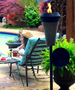 TIKI Brand Island King Outdoor TIKI Torch for Backyard, Patio and Garden, Metal Brown - 65 Inch, 1120129 Gun Metal 27 91vvNpvzb0L