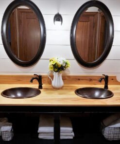 Schrodinger 17-inch Handmade Copper Bathroom Sink in Aged Copper BOU-1713BC Sink Only 15 91vvOtNxwL