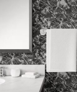 Very Berry Sticker Black Grey Granite Look Marble Effect Marble Stickers (61cm x 200, Marble Self Adhesive Sticky Back Plastic Countertop Black Vinyl Wrap 23.6" x 78" 29 91vy0xxnSL