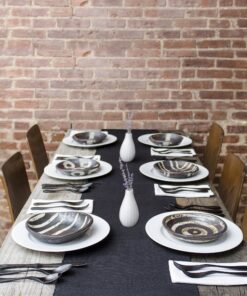 KNORK Titanium Coated 5 Piece Flatware Set, Matte Black 11 91w Xo4E YL