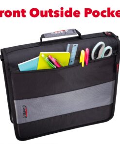 Case-It The Classic Zipper Binder - 2 Inch O-Rings - Multiple Pockets - 800 Sheet Capacity - Comes with Shoulder Strap - Purple D-251 17 91w3TSgVDlL