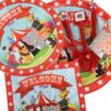 Circus Carnival Birthday Party Supplies 142 piece Kit Paper Plates, Paper Cups, Napkins, Cutlery, Birthday Banner and Table Cover