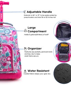 J World New York Kids' Lollipop Rolling Backpack & Lunch Bag Set, Blue Raspberry, One Size 22 91wFn6gZXaL