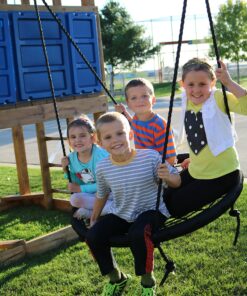 M & M Sales Enterprises MM00124Web Riderz Outdoor Swing N' Spin- Safety Rated to 600 lb, 39 inch Diameter, Adjustable Hanging Ropes, Ready to Hang and Enjoy as a Family, Black 34 91wIQXHpBkL