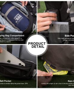 MOUNTAINTOP 80L Internal Frame Hiking Backpack for Man & Women Backpacking with Rain Cover Black-70l 24 91wOdi2pRnL 2