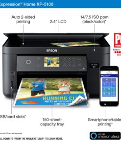 Epson Expression Home XP-5100 Wireless Color Photo Printer with Scanner & Copier, Amazon Dash Replenishment Ready 12 91wS CcrT8L