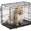 MidWest Homes for Pets Newly Enhanced Double Door iCrate Dog Crate, Includes Leak-Proof Pan, Floor Protecting Feet, Divider Panel & New Patented Features, Black X-Small 52 91wcJRgEsL 1