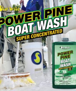 STAR BRITE Power Pine - Premium Boat Wash Super Concentrate - Makes 96 Gallons - All-Purpose, All-Surface Ultimate Cleaning Solution - Will Not Remove Wax, Polish or Harm Gel Coat 32 OZ (093732) 7 91wgltEdG9L