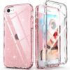 IDweel iPhone SE 2020 Case Glitter Pink, iPhone SE 2022 Case,iPhone 8 & 7 Case,Full-Body Shockproof Case with Build in Screen Protector Heavy Duty Shock Resistant Hybrid Rugged Cover,Glitter Pink 18 91wh PzcP9L