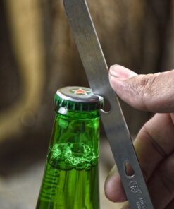 SE 4-in-1 Detachable Stainless Steel Utensil Set - Spoon, Fork, Knife, Bottle Opener - 6.5" Length, Compact for Camping, Hiking, Travel - Includes Clear Pouch - KC7043FSK 13 91wiBcDhl9L