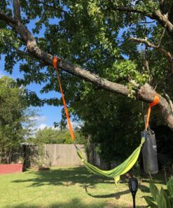 Tree Swing Hanging kit Straps, (Set of 2) Extra Long 10tf Each. Super Strong 5,000lbs + 2 Carabiners. for Swing Sets, Web Swings, Hammock & Tire Swing 47 91wn4i7ukHL