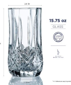 Luminarc Brighton 16-Piece Assorted Glass Tumbler Set Clear Standard Packaging 20 91wo5veKtIL