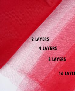Craft And Party, Red Fabric Tulle Roll 54 Inch by 40 Yards (120 ft) Fabric Tulle Bolt for DIY Tutu Skirt, Wedding and Decoration (Red) 54" x 40 yards 15 91wozs3hvNL