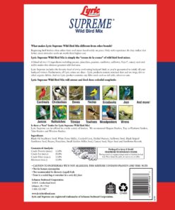 Lyric Supreme Wild Bird Seed - Wild Bird Food Mix with Nuts & Sunflower Seeds - Attracts Many Beautiful Songbirds - 4.5 lb bag 18 91wrMKrfWL