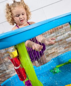 Step2 Rain Showers Splash Pond Toddler Water Table, Outdoor Kids Water Sensory Table, Ages 1.5+ Years Old, 13 Piece Water Toy Accessories, Blue & Green Without Umbrella PlaySet 33 91wrgzPFDDL 1