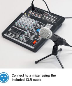 Samson Technologies Q2U USB/XLR Dynamic Microphone Recording and Podcasting Pack (Includes Mic Clip, Desktop Stand, Windscreen and Cables), silver Q2U Gray 19 91wxgkGfryL