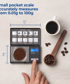 Series Digital Pocket Weight Scale, Stainless-Steel Backlit LCD 100g x 0.01g, (Black), AWS-100-Black - AMERICAN WEIGH SCALES Black 27 91x0raFxVtL