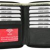 RFID Blocking Mens Leather Zippered Wallet (Black) Black 11 91xBHxmFSEL