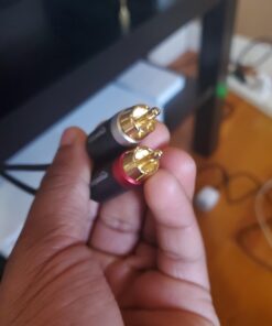 Amazon Basics 3.5mm to 2-Male RCA Adapter Audio Stereo Cable For Speaker, 8 Feet 1-Pack 30 91xBduCeTnL