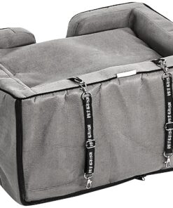 Alternative view of Pet Gear Lookout Booster Car Seat, Removable Comfort Pillow, Safety Tether Included, Installs in Seconds, No Tools Required, 4 Colors Charcoal