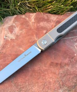TACTICAL GEARZ Japanese Style Higonokami Front Flipper! Solid Titanium Handle! D2 Steel Tanto Blade. Includes Sheath! (Tatsu Higonokam) Tatsu Higonokam 10 91xLKgHO2oL