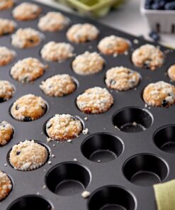 Wilton Perfect Results Non-Stick Mega Mini Muffin Pan & Mini Cupcake Pan, 48-Cup Pan, Steel Mega - Mini 48-Cup Muffin Baking Pan 28 91xM8A2 BQL