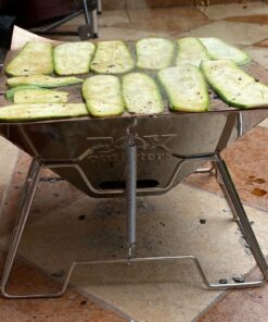 Quick Grill Medium: Original Folding Charcoal BBQ Grill Made from Stainless Steel/Carrying Bag for Backpacking Included / 37 91xO2w3cpDL