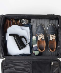 Pure Enrichment® PureSteam™ Portable Handheld Garment Steamer - Ideal for Home or Travel, Fast Heating, Removes Wrinkles on Clothes and Fabric, Auto Shut-Off Safety Feature (Black) Black 25 91xOqKGdH0L