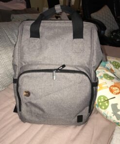 Backpack Diaper Bag Wide Open Design with Stroller Straps Changing Pad & Insulated Pockets for Both Mom & Dad 38 91xR5aWpKpL 1