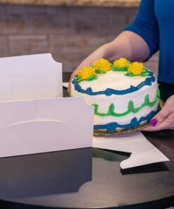 SCT White Window Bakery Boxes with Tuck-in Lid, 19 x 14 x 6.5, White, Paper, 50/Carton 19" Length x 14" Width x 4" Heights (Case of 50) 24 91xZ4UdbQFL 1