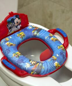 Disney Mickey Mouse Deluxe Soft Potty Seat for Toilet Training Kids with Fun Sounds - Soft Cushion, Baby Potty Training, Safe, Easy to Clean 9 91xZDnJ4zBL