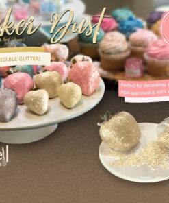 Bakell Pink Rose Tinker Dust®, 5 Gram | KOSHER Certified | 100% Edible Glitter | Cakes, Cupcakes, Cake Pops, Drinks, Glitter & Dusts (Pink Rose) 17 91xZLbwdEPL