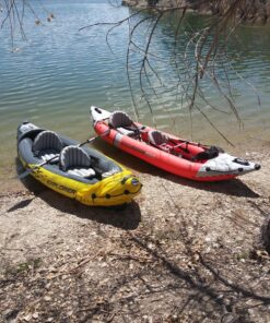 INTEX Excursion Pro Inflatable Kayak Series: Includes Deluxe 86in Aluminum Oars and High-Output Pump – SuperTough PVC – Adjustable Bucket Seat – Fishing Rod Holders – Grab Handles 2-person Kayak Set 70 91xb9gkszlL