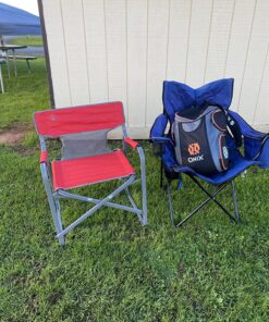 Coleman Outpost Breeze Steel Deck Chair, Portable Folding Chair with Padded Arm Support & Angled Sitting Position for Comfort, Great for Camping, Patio, Tailgating, Sideline Sports, & More 14 91xix8wudkL