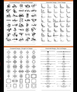 Sign Clipart, Design Elements, Scrolls, Floral, Flourishes, Ornamental Panels Frames Vinyl Cutter Plotter Vector Clip Art Images, Graphics on CD [includes Sign 13 91xnQmOG 9L