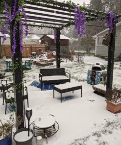 Brizled Solar String Lights, 2 Pack Each 66ft 200 LED Solar Fairy Lights, 8 Modes Outdoor Solar Fairy Lights String with Memory, Waterproof Solar Twinkle Lights for Christmas Garden Party, Warm White 32 91xrAO7j3EL