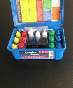 Taylor K-2005 Complete DPD High Range, 9-in-1 Pool & Spa Test Kit for Free & Total Chlorine, Bromine, pH, Acid & Base Demand, Total Alkalinity, Calcium Hardness, Cyanuric Acid | Made in The USA 26 91xy77oZS3L